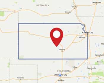 A map for a Love's travel stop where you can use your MTA card in Kansas.