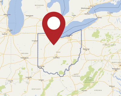 A map for a Love's travel stop where you can use your MTA card in Sandusky, OH.