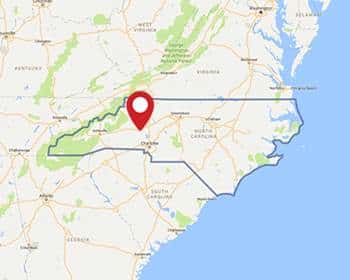 A map for a Love's travel stop where you can use your MTA card in Newton, NC.