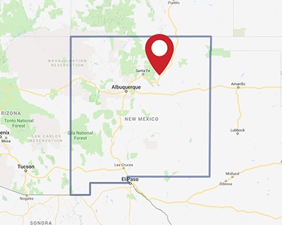 A map for a Love's travel stop where you can use your MTA card in Las Vegas, NM.