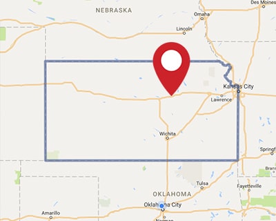 A map for a Love's travel stop where you can use your MTA card in Abiliene, KS.