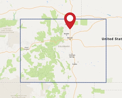 A map for a Love's travel stop where you can use your MTA card in Berthoud, CO.