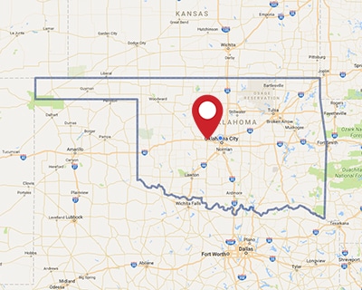 A map for a Love's travel stop where you can use your MTA card in El Reno, OK.