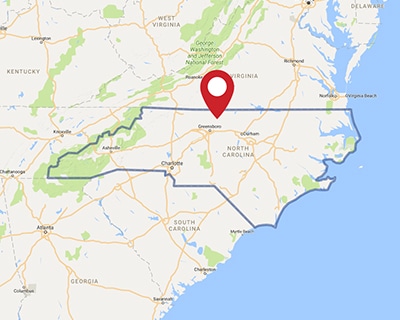 A map for a Love's travel stop where you can use your MTA card in Reidsville, NC.