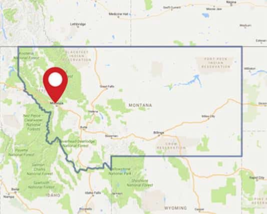 A map for a Love's travel stop where you can use your MTA card in Montana.