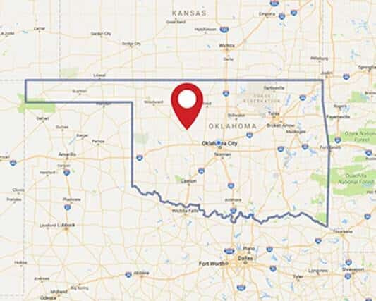 A map for a Love's travel stop where you can use your MTA card in Watonga, OK.