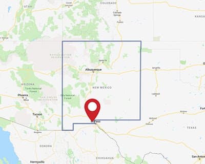 A map for a Love's travel stop where you can use your MTA card in Santa Teresa, NM.