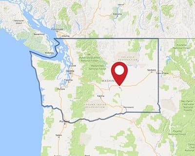 A map for a Love's travel stop where you can use your MTA card in Moses Lake, WA.