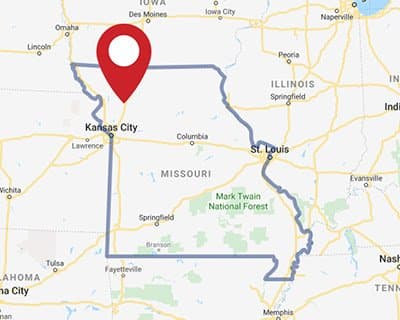 A map for a Love's travel stop where you can use your MTA card in Cameron, MO.